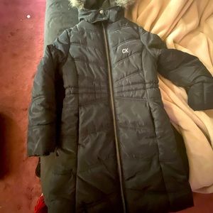 Calvin Klein Girls Long Puffer Jacket